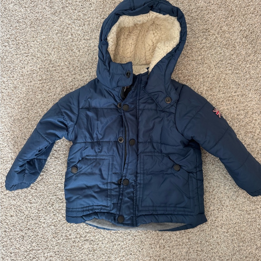 Ben Sherman Dark Blue Kids Puffer Jacket